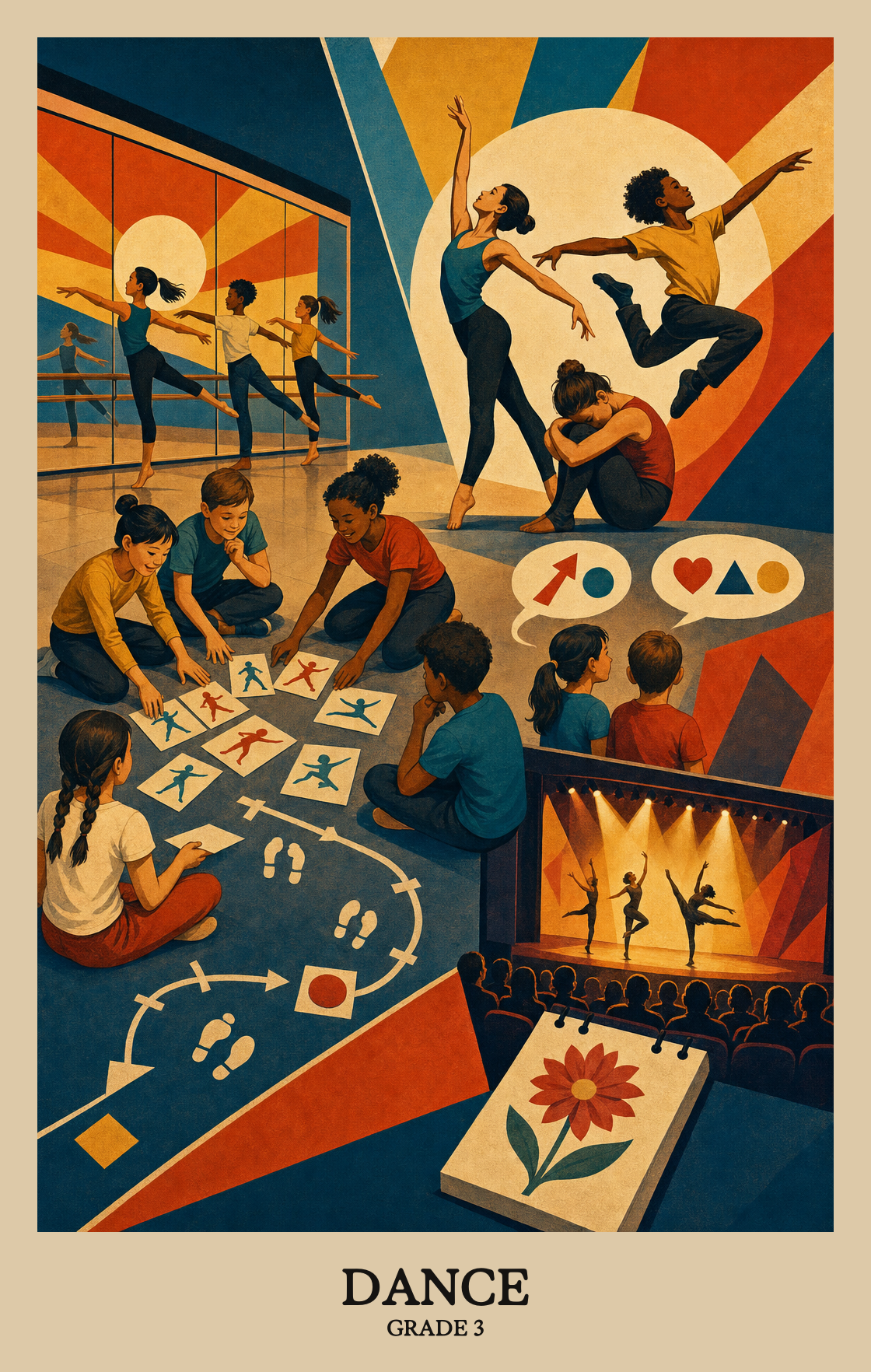 Illustration of what students learn in Grade 3 Arts: Dance