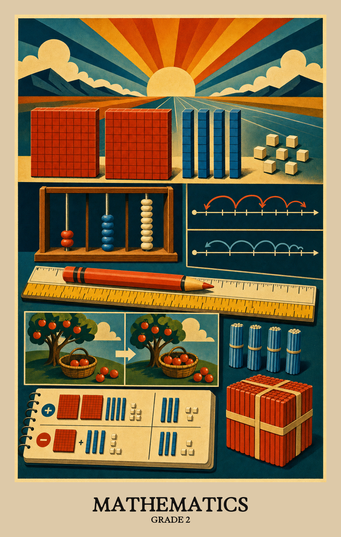 Illustration of what students learn in Grade 2 Mathematics