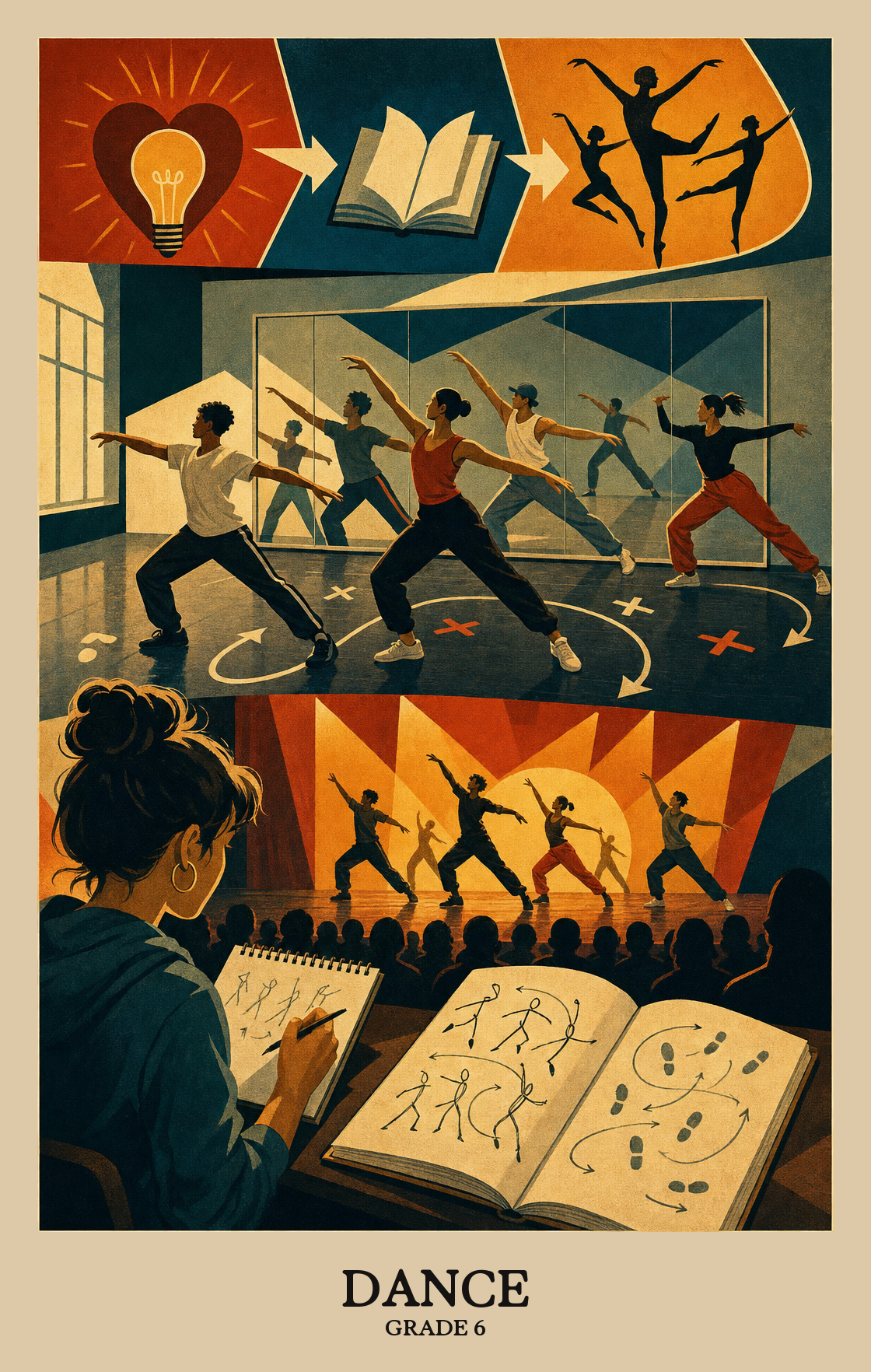 Illustration of what students learn in Grade 6 Arts: Dance