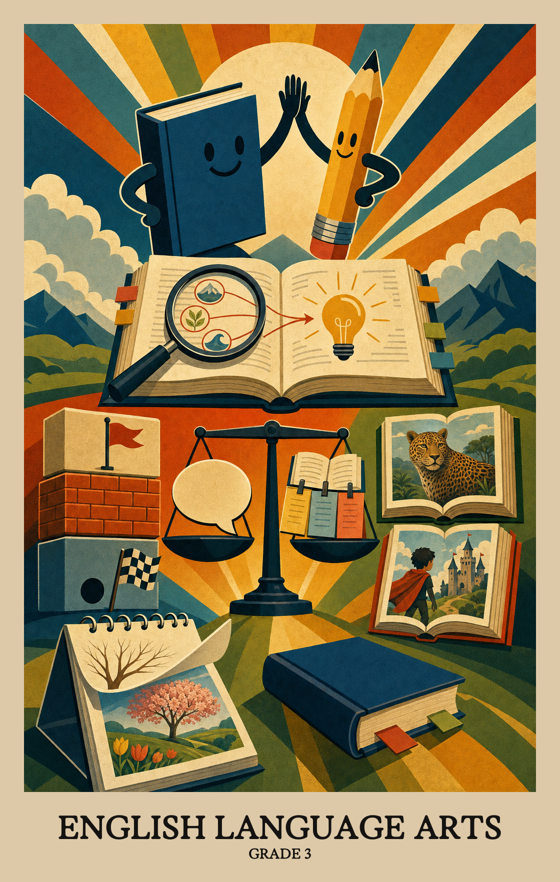 Illustration of what students learn in Grade 3 English Language Arts